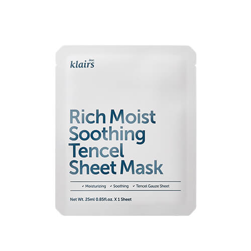 Маска для глубокого увлажнения кожи Dear, Klairs Rich Moist Soothing Tencel Sheet Mask