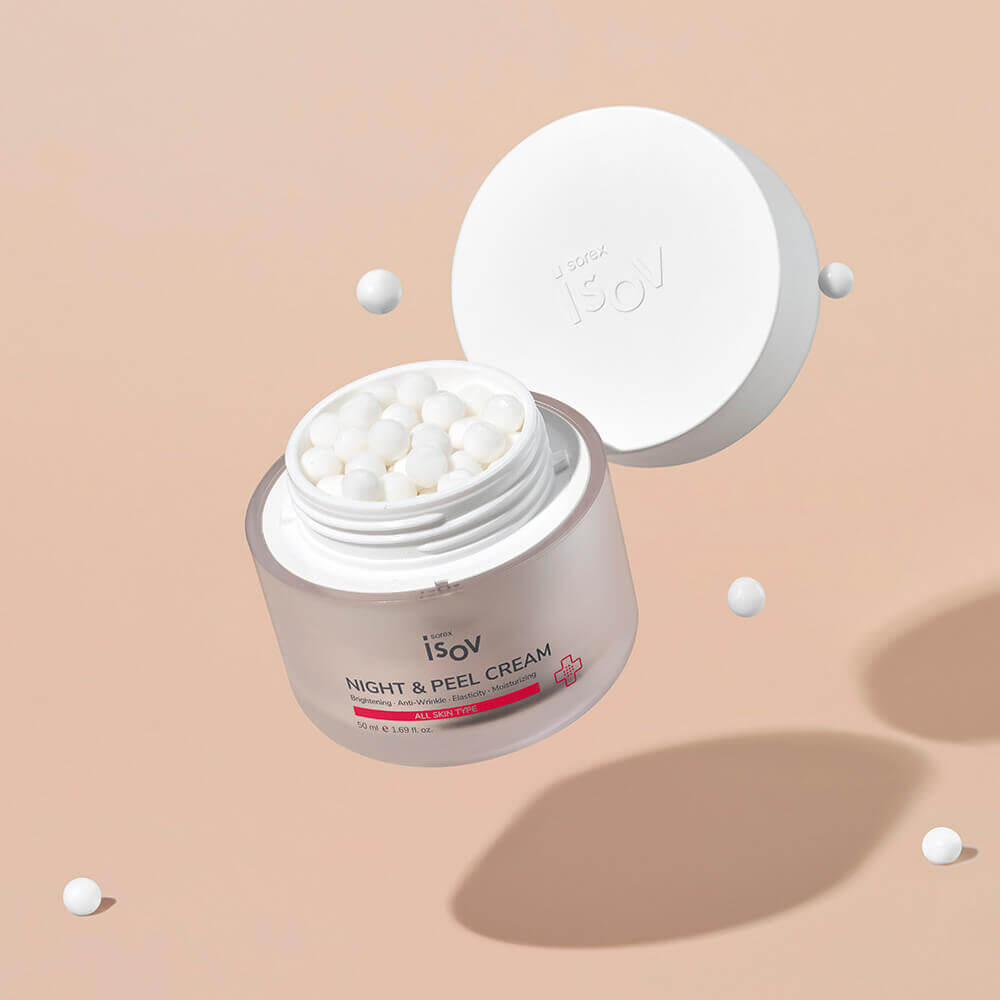 Ночной капсульный пилинг-крем с фруктовыми экстрактами Isov Night & Peel Cream