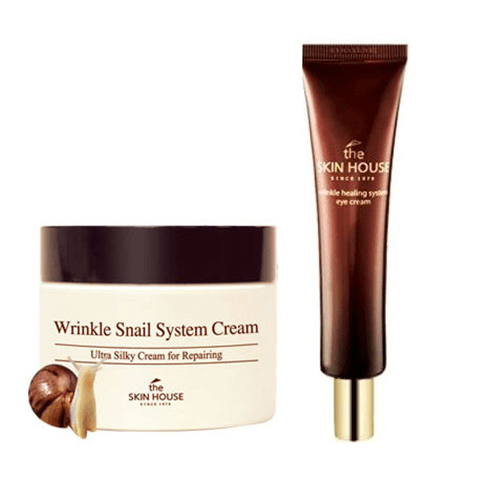 Регенерирующий крем для лица с муцином улитки The Skin House Wrinkle Snail System Cream