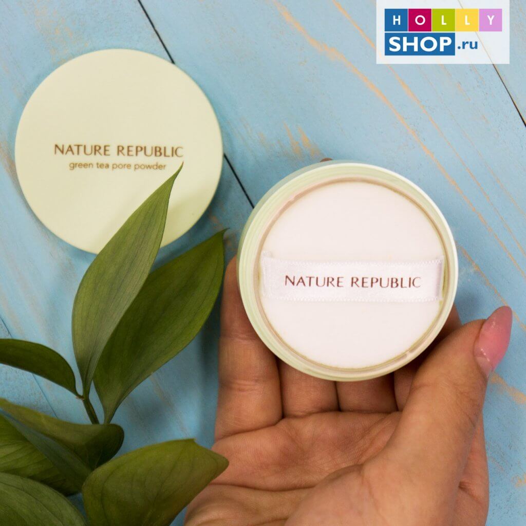 Рассыпчатая пудра с экстрактом зелёного чая Nature Republic Botanical Green Tea Pore Powder Рассыпчатая пудра с экстрактом зелёного чая Nature Republic Botanical Green Tea Pore Powder