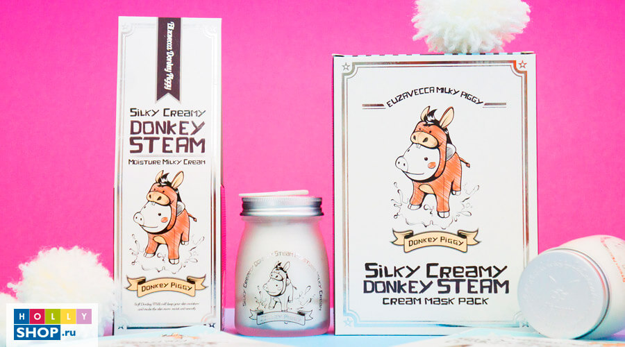 Увлажняющий паровой крем с молоком ослиц Elizavecca Silky Creamy Donkey Steam Moisture Milky Cream Donkey-Steam.jpg